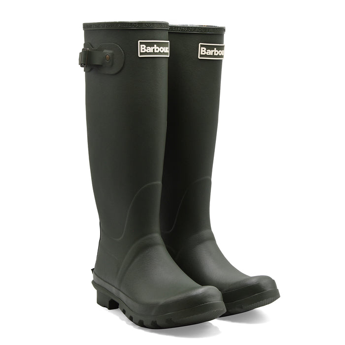 Stivali Barbour Bede Donna In Gomma Verde Con Logo In Bianco