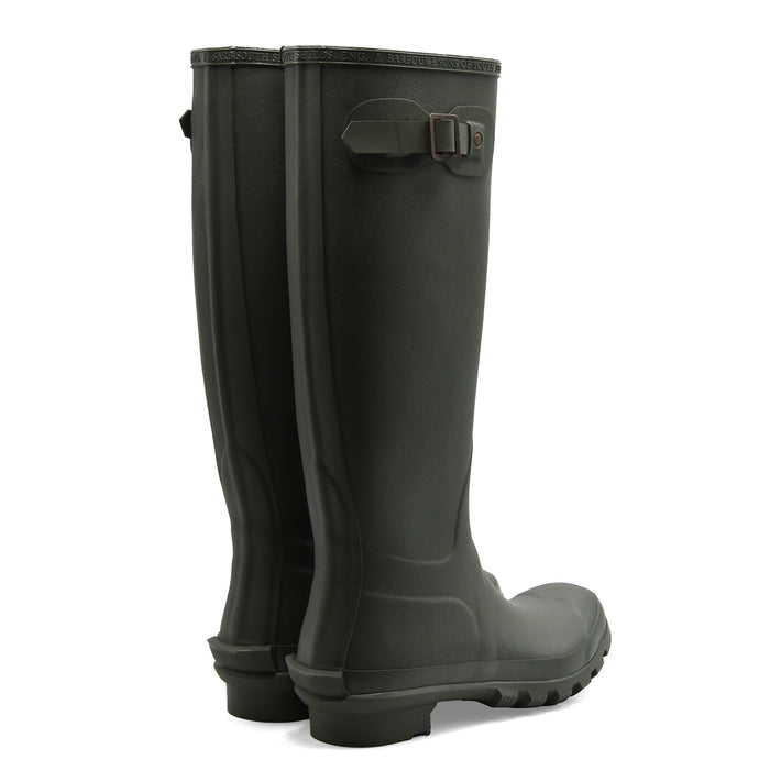 Stivali Barbour Bede Donna In Gomma Verde Con Logo In Bianco