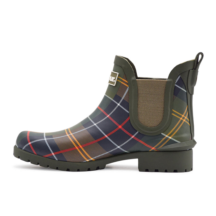Stivaletti Donna Barbour Wilton Motivo Tartan E Iconico Verde