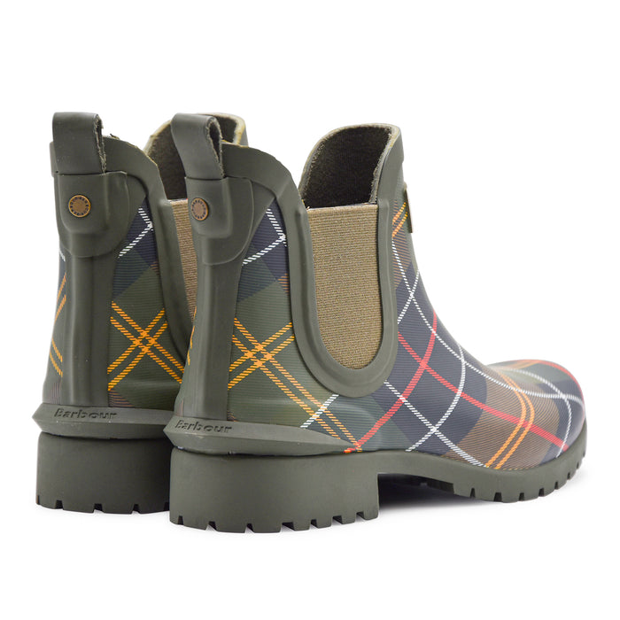 Stivaletti Donna Barbour Wilton Motivo Tartan E Iconico Verde