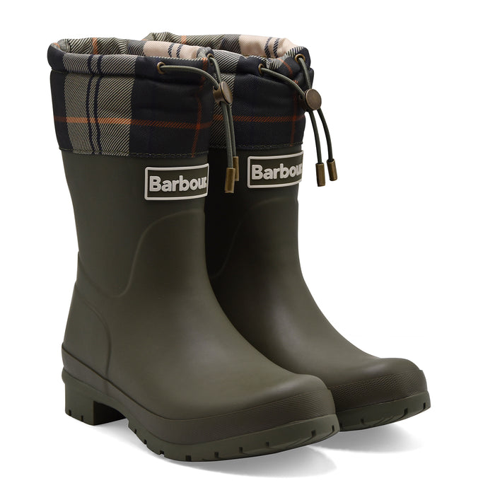Barbour Mowbray Women's Classic Green Tartan Rubber Boots
