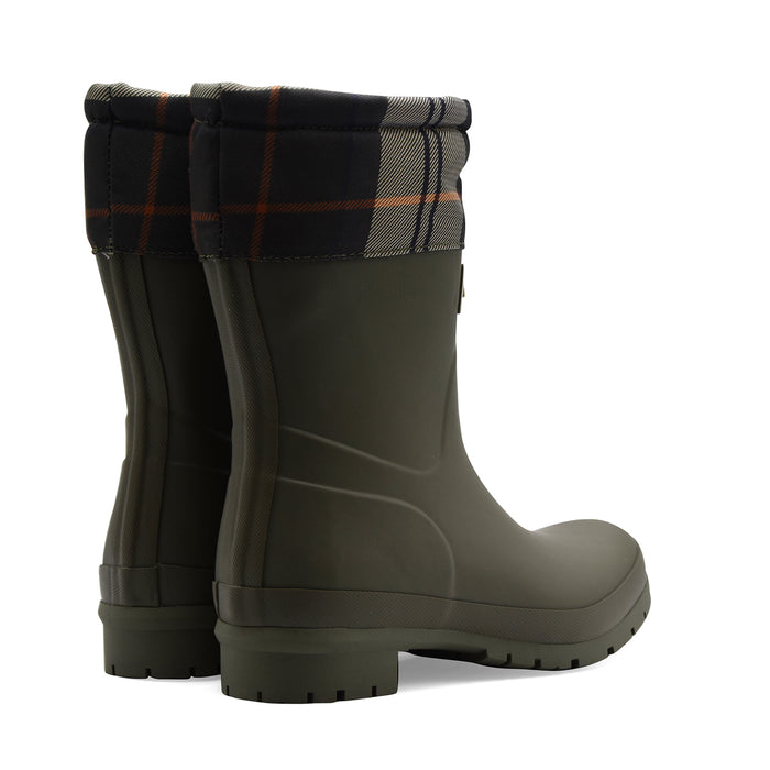 Barbour Mowbray Women's Classic Green Tartan Rubber Boots