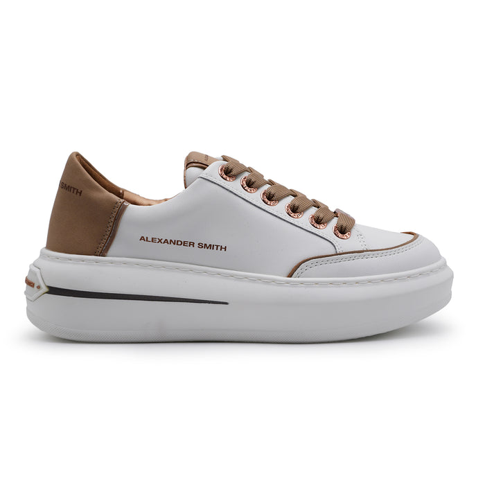 Sneakers Alexander Smith Donna Lancaster Bianco Tallone Cognac