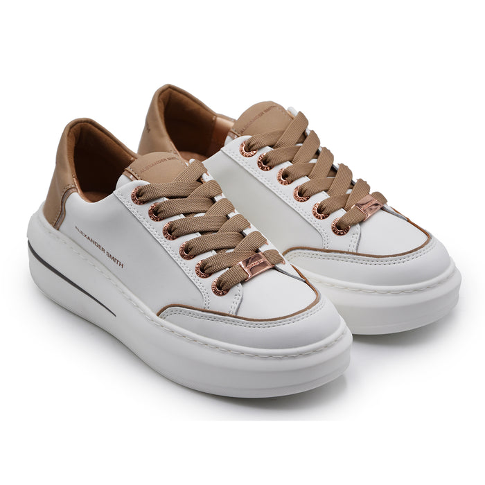 Sneakers Alexander Smith Donna Lancaster Bianco Tallone Cognac