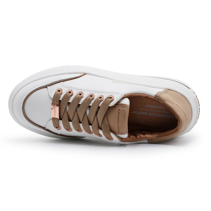 Sneakers Alexander Smith Donna Lancaster Bianco Tallone Cognac