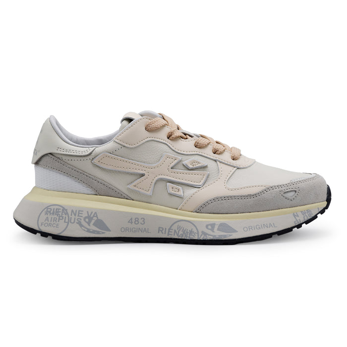 Sneakers Donna Premiata Lauryn 7788 Bianco Beige Stile Deciso