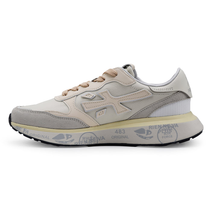 Sneakers Donna Premiata Lauryn 7788 Bianco Beige Stile Deciso