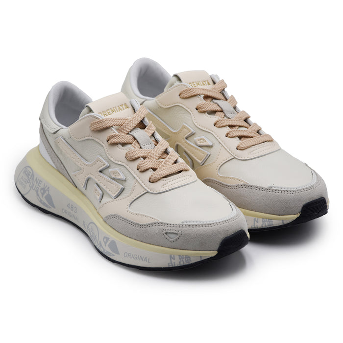 Sneakers Donna Premiata Lauryn 7788 Bianco Beige Stile Deciso