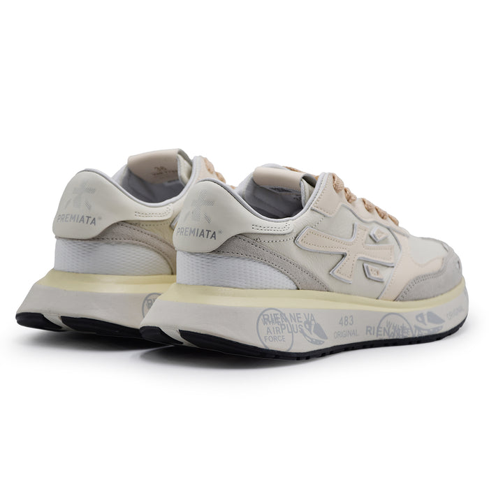 Sneakers Donna Premiata Lauryn 7788 Bianco Beige Stile Deciso
