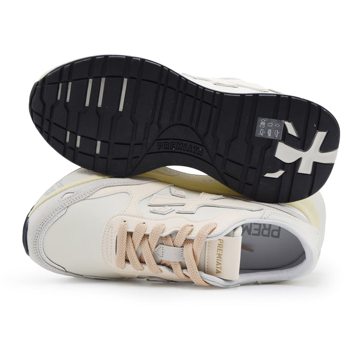 Sneakers Donna Premiata Lauryn 7788 Bianco Beige Stile Deciso