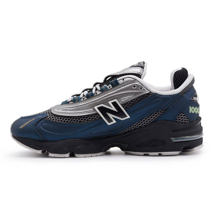 Sneakers New Balance 1000 Uomo Blu Argento Dettagli Ricamati