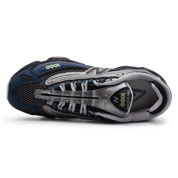 Sneakers New Balance 1000 Uomo Blu Argento Dettagli Ricamati