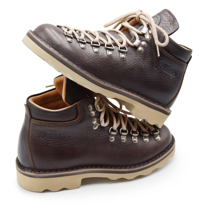 Allacciata Pedula Fracap Donna M128 Vera Pelle Testa Di Moro