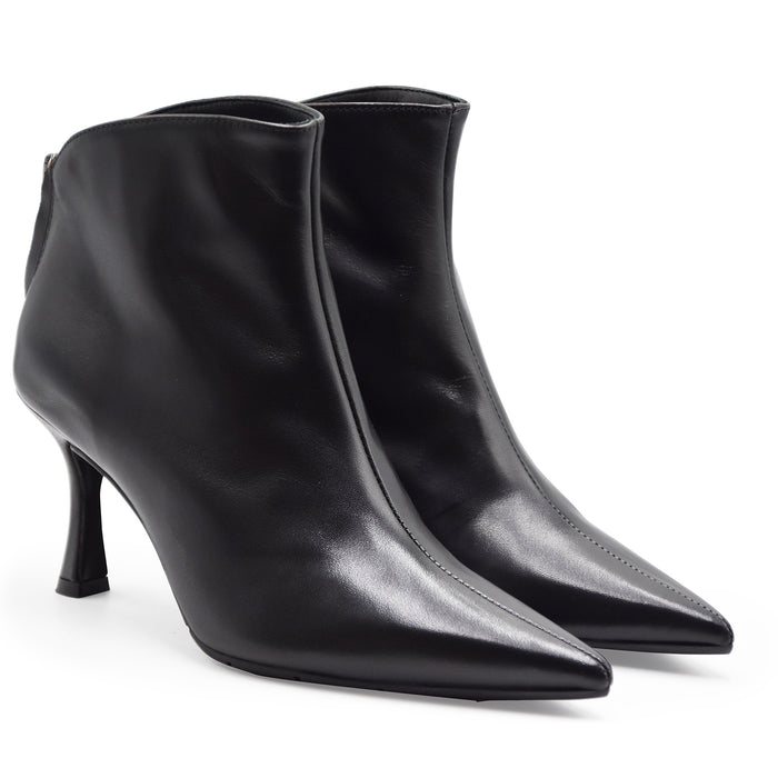 Stivaletti Matteo Pitti Donna Nero Chiusura Posteriore Con Zip