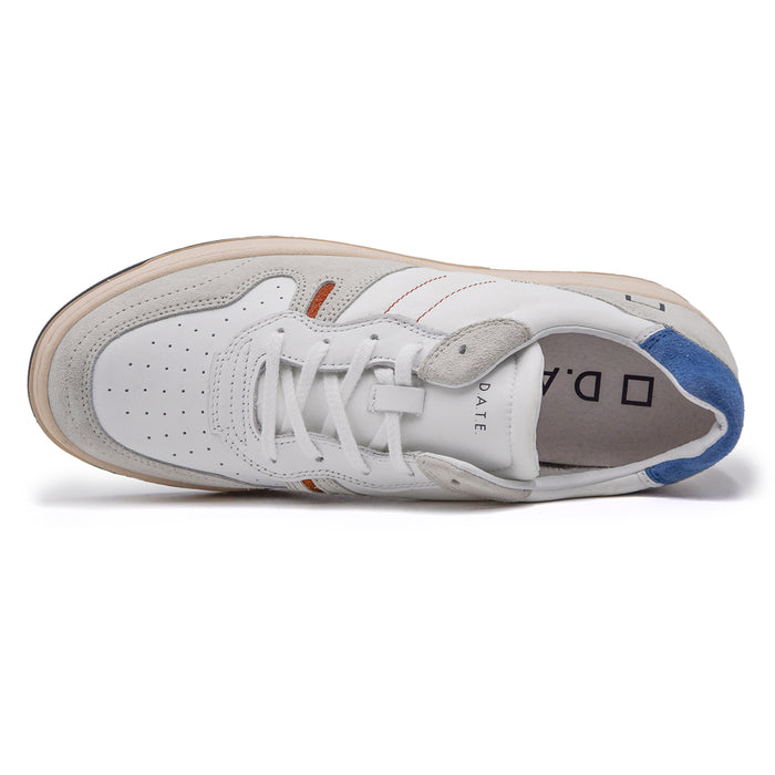 Sneakers D.A.T.E. Court 2.0 Bianco Blu Inserti Innovativi Nylon