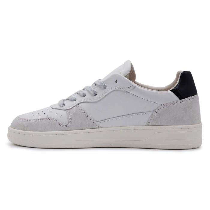Sneakers D.A.T.E. Court 2.0 Uomo Bianco In Pelle Dettagli Neri