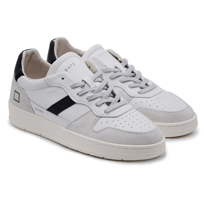 Sneakers D.A.T.E. Court 2.0 Uomo Bianco In Pelle Dettagli Neri