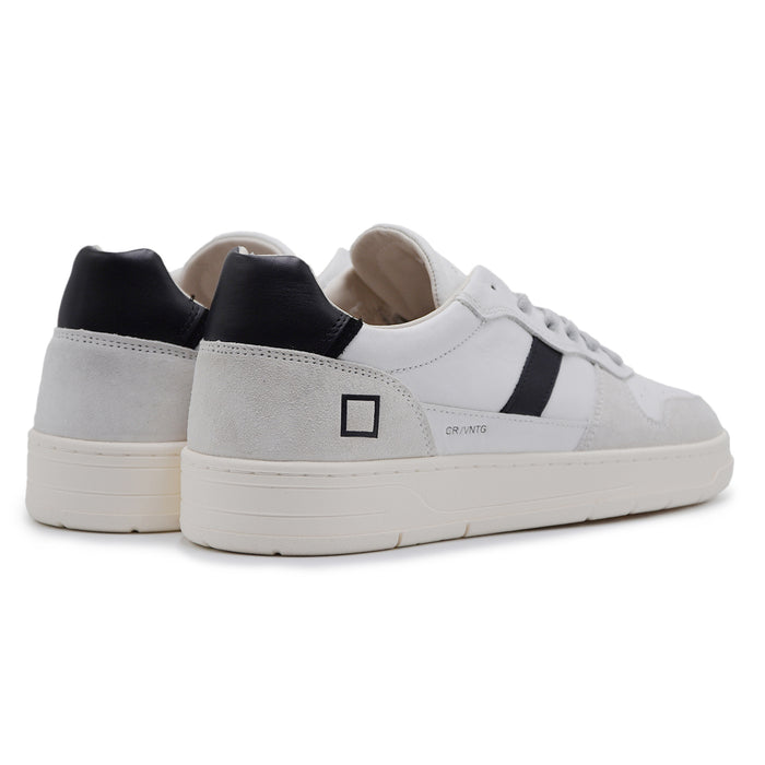 Sneakers D.A.T.E. Court 2.0 Uomo Bianco In Pelle Dettagli Neri