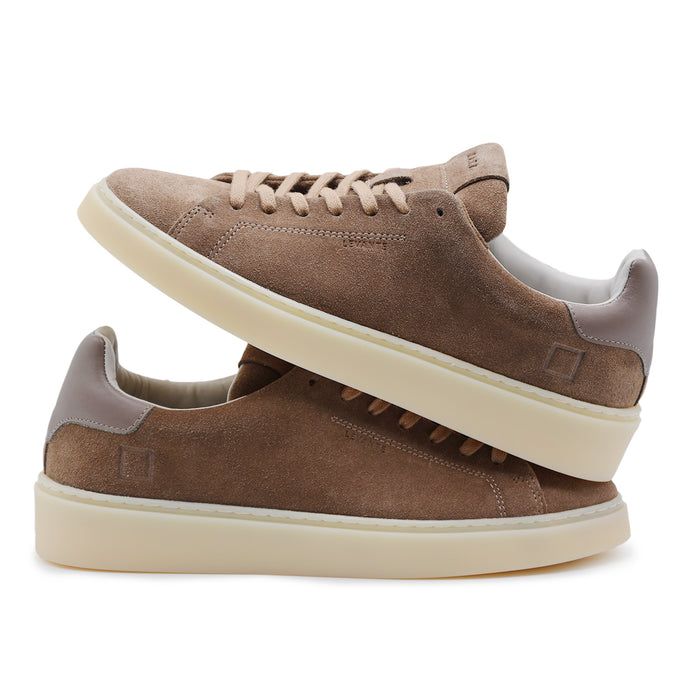 Sneakers D.A.T.E. Levante Uomo Suede Taupe Con Suola Rialzata