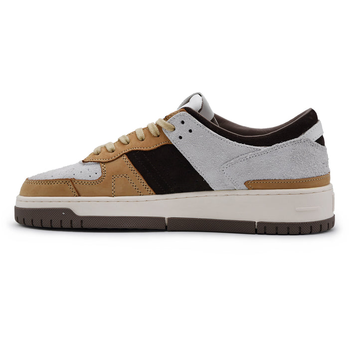 Sneakers Uomo D.A.T.E. TORNEO Pelle Beige E Grigio A Contrasto