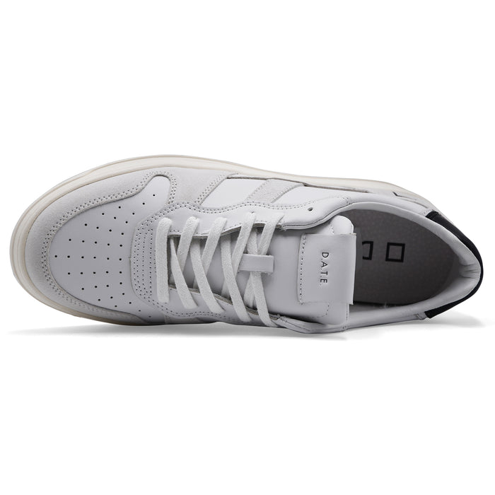 Sneakers D.A.T.E. Court 2.0 Basic Essenziale Uomo Bianco Nero