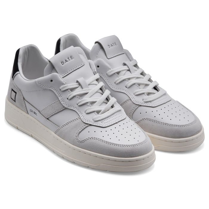 Sneakers D.A.T.E. Court 2.0 Basic Essenziale Uomo Bianco Nero