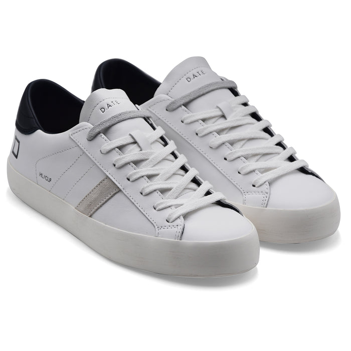 Sneakers D.A.T.E. Hill Low Uomo Bianco Talloncino Posteriore Blu