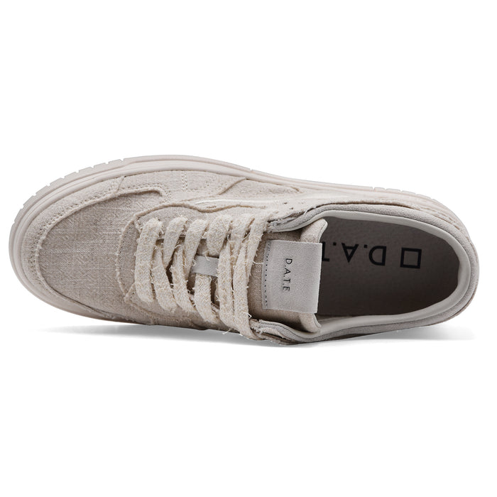 Sneakers D.A.T.E. Torneo Fringed Beige Uomo Profili Sfrangiati