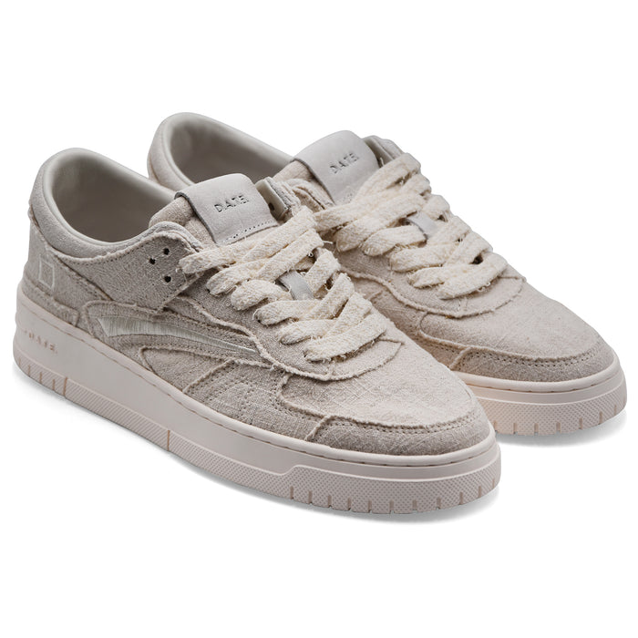 Sneakers D.A.T.E. Torneo Fringed Beige Uomo Profili Sfrangiati