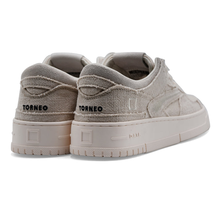 Sneakers D.A.T.E. Torneo Fringed Beige Uomo Profili Sfrangiati