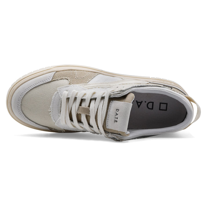Men's Sneakers D.A.T.E. Tournament Fringed Natural White And Beige