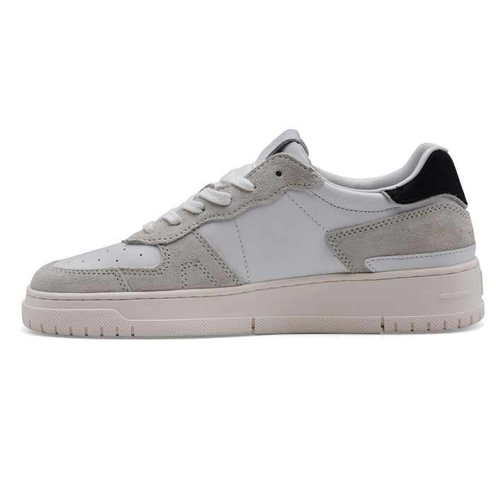 D.A.T.E. Men's Tournament Pure Basic Sneakers White Black Minimal