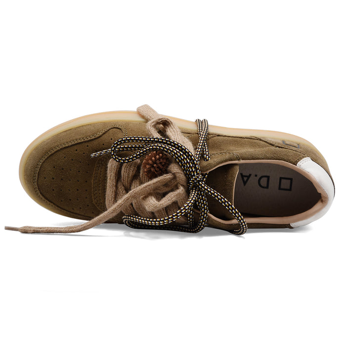 Sneakers D.A.T.E. Uomo Court 2.0 Vero Camoscio Verde Militare