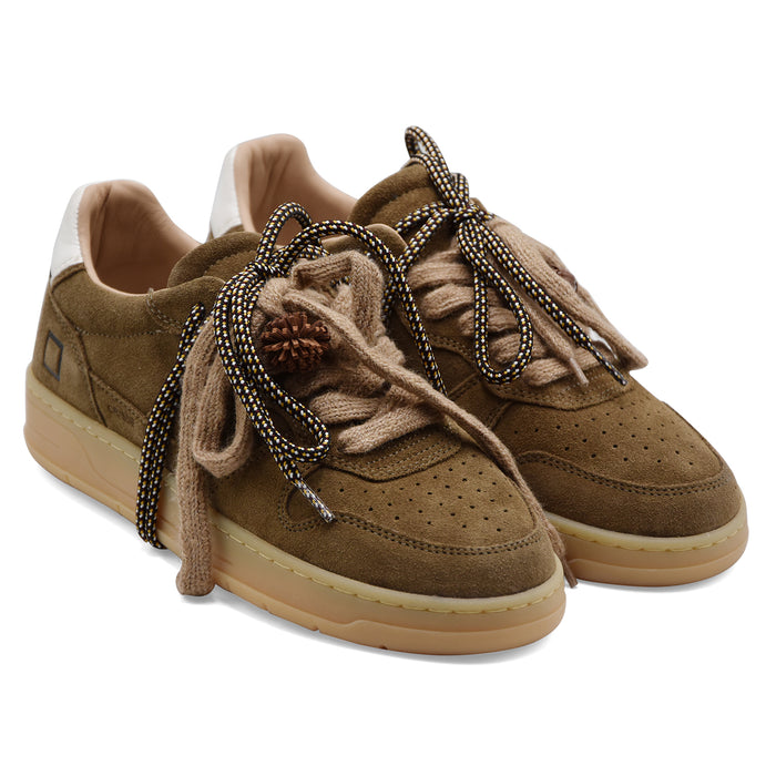 Sneakers D.A.T.E. Uomo Court 2.0 Vero Camoscio Verde Militare
