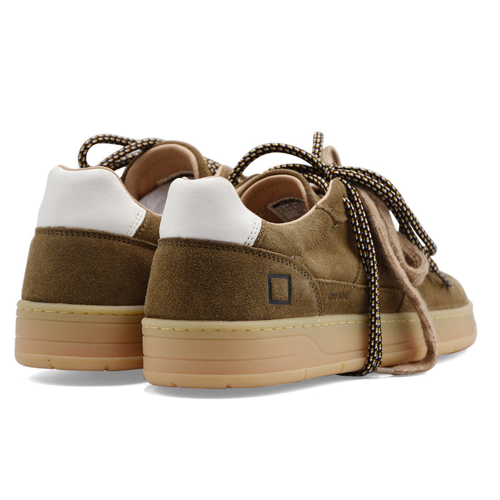 Sneakers D.A.T.E. Uomo Court 2.0 Vero Camoscio Verde Militare