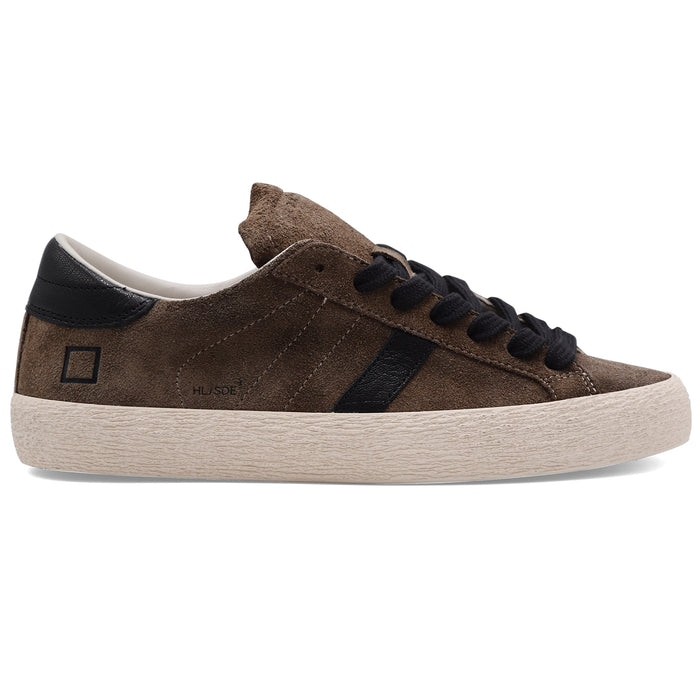 D.A.T.E. Sneakers Uomo In Pelle Scamosciata Marrone Hill Low