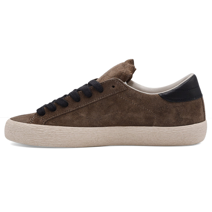D.A.T.E. Sneakers Uomo In Pelle Scamosciata Marrone Hill Low