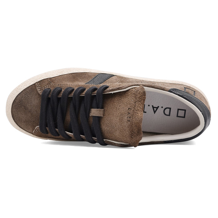 D.A.T.E. Sneakers Uomo In Pelle Scamosciata Marrone Hill Low