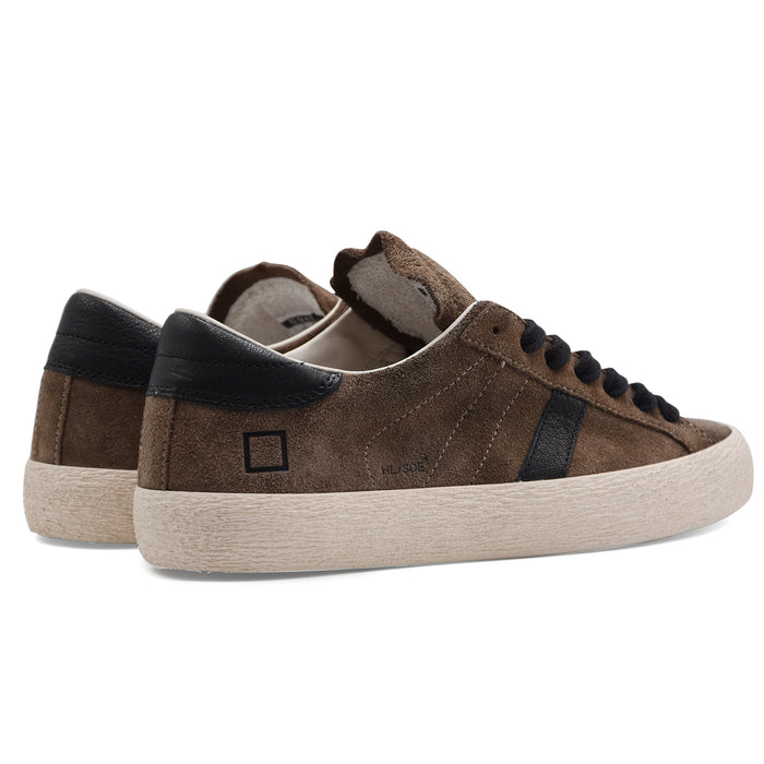 D.A.T.E. Sneakers Uomo In Pelle Scamosciata Marrone Hill Low
