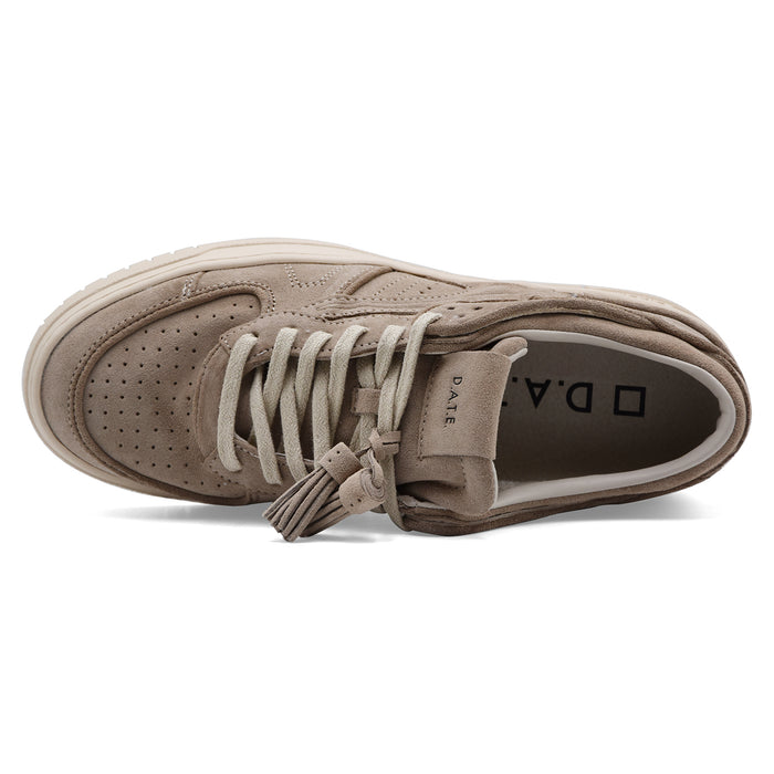 D.A.T.E. Sneakers Uomo Torneo In Vera Pelle Scamosciata Taupe