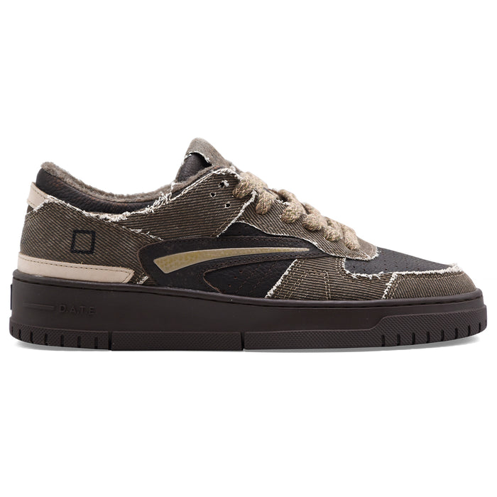 Sneakers D.A.T.E. Uomo Torneo Pelle Marrone Stile Grintoso