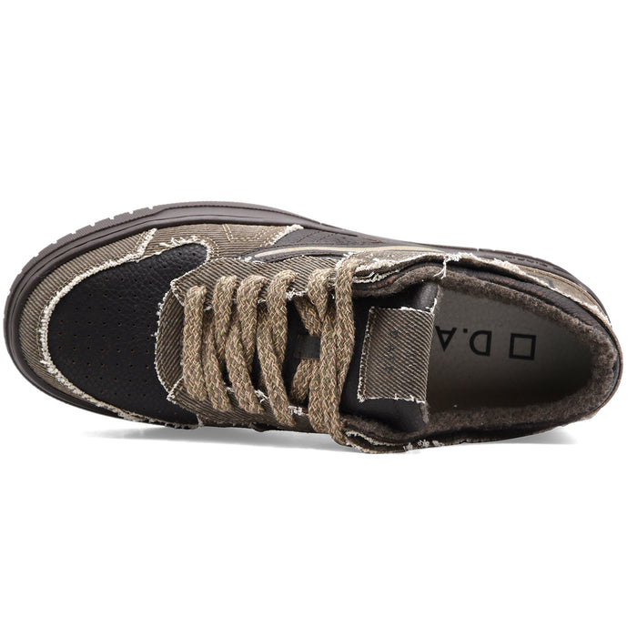 Sneakers D.A.T.E. Uomo Torneo Pelle Marrone Stile Grintoso