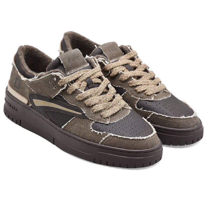 Sneakers D.A.T.E. Uomo Torneo Pelle Marrone Stile Grintoso