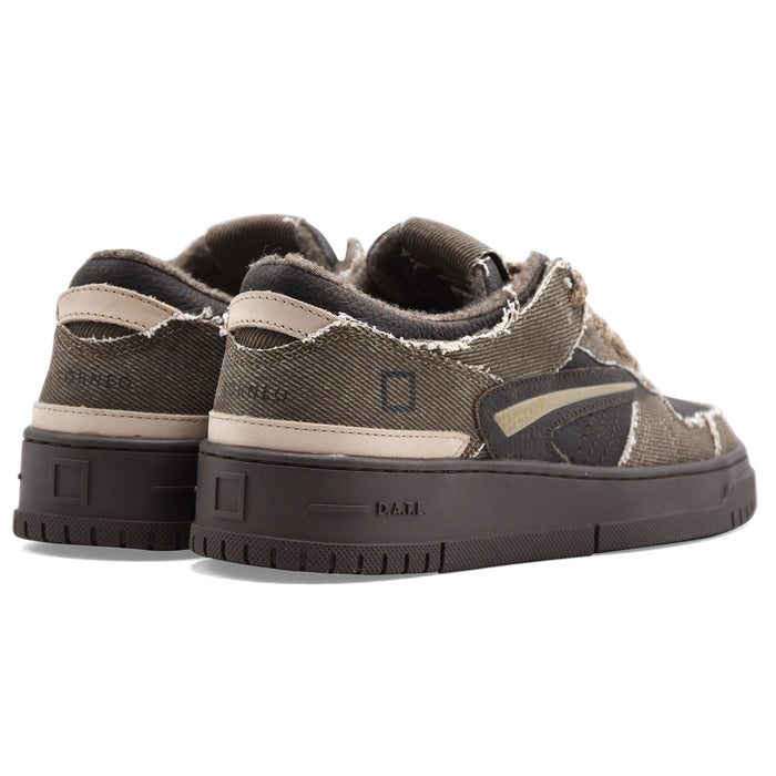 Sneakers D.A.T.E. Uomo Torneo Pelle Marrone Stile Grintoso