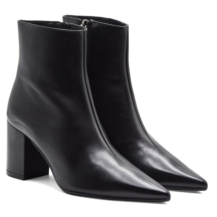 Stivaletti Matteo Pitti Donna Nero Finitura Leggermente Luminosa