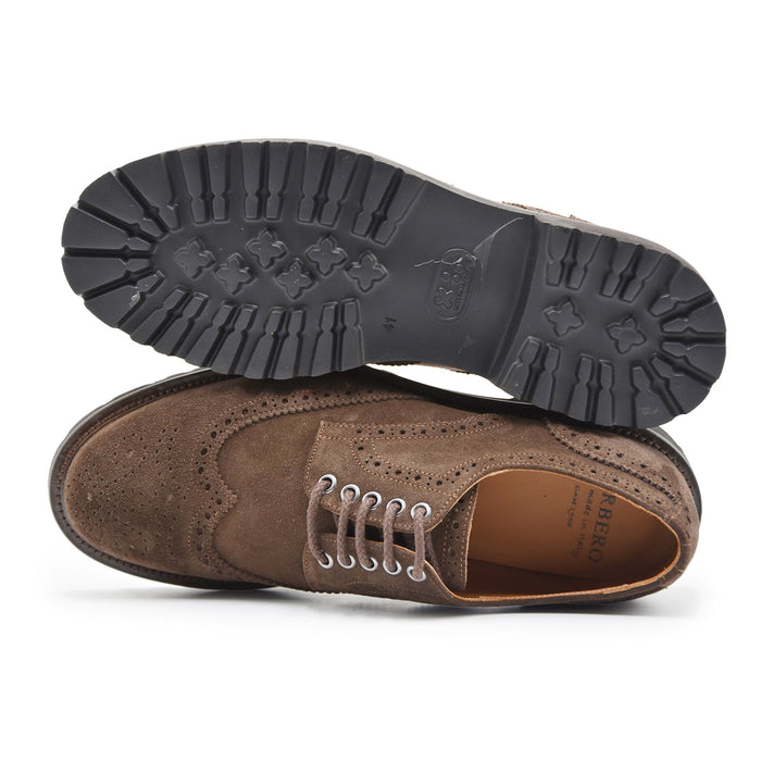 Allacciata Cerbero MA 2 Uomo Pelle Scamosciata Testa Di Moro