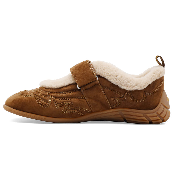 Sneakers Ash Magda Fur Donna Camoscio Pelliccia Chestnut Eggnug