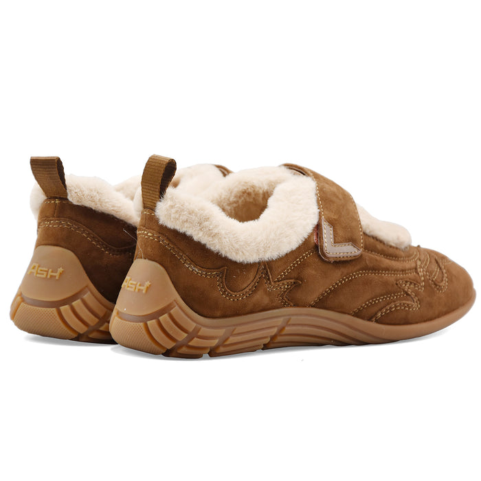 Sneakers Ash Magda Fur Donna Camoscio Pelliccia Chestnut Eggnug