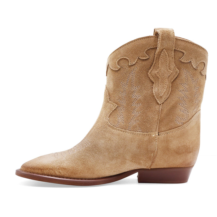 Texani Donna Gisél Moiré MALAWI Vera Pelle Scamosciata Beige