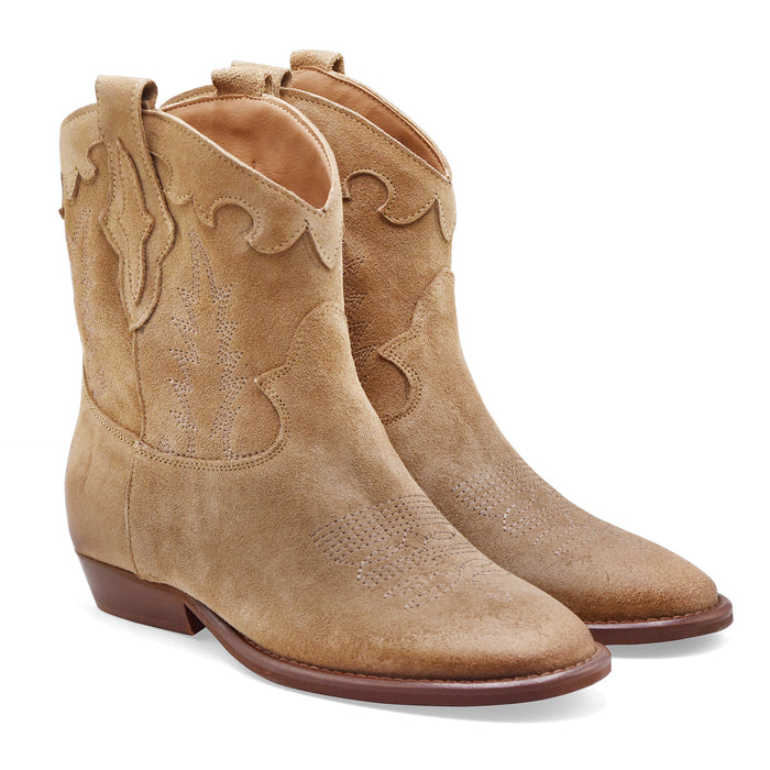 Texani Donna Gisél Moiré MALAWI Vera Pelle Scamosciata Beige